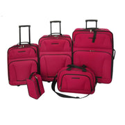 Five Piece Travel Luggage Set Black