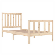 Bed Frame Solid Wood Pine 75x190 cm to 140 x 190 cm