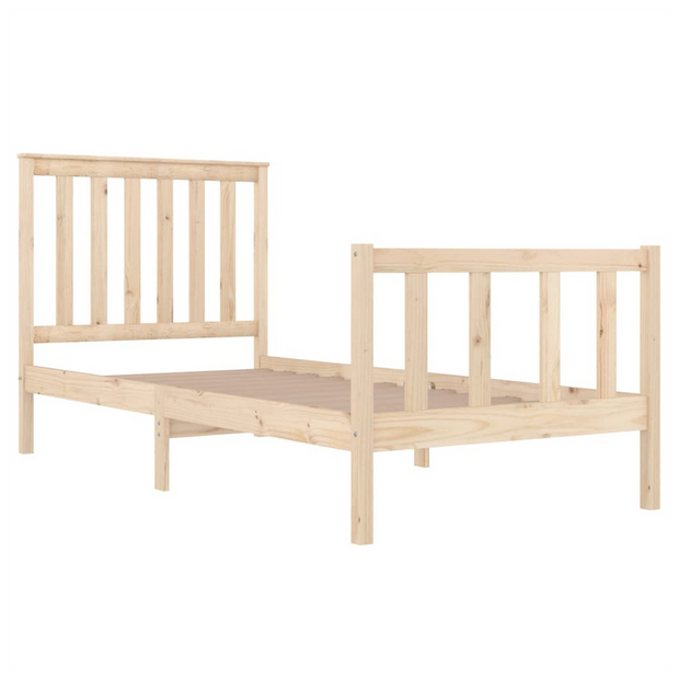 Bed Frame Solid Wood Pine 75x190 cm to 140 x 190 cm