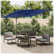 Double Top Cantilever Umbrella Azure Blue 300x300 cm