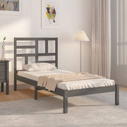 Bed Frame White Solid Wood 90x190 cm 3FT Single