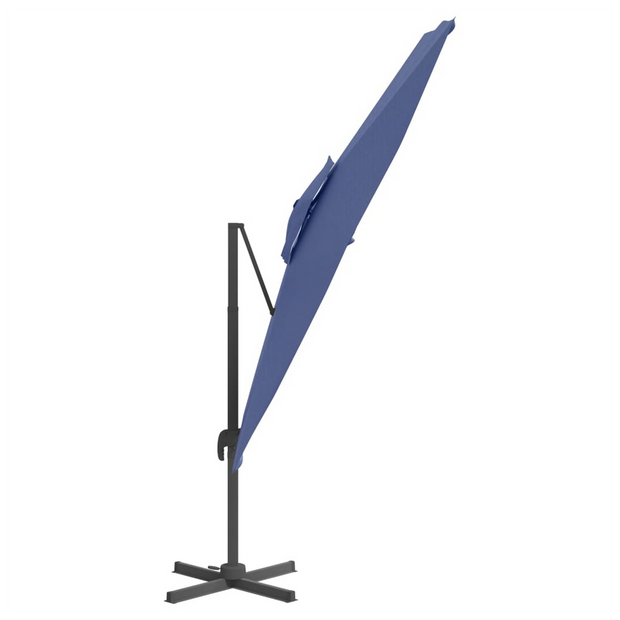 Double Top Cantilever Umbrella Azure Blue 300x300 cm