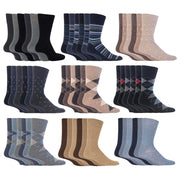 Gentle Grip - 6 Pairs Mens Bigfoot Socks 12-14 UK