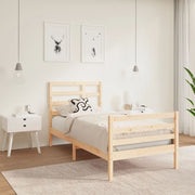 Bed Frame Solid Wood 75x190 cm to 200 x 200 cm