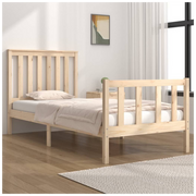 Bed Frame Solid Wood Pine 75x190 cm to 140 x 190 cm