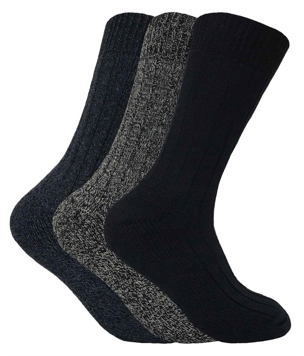 3 Pairs Mens Wool Blend Socks