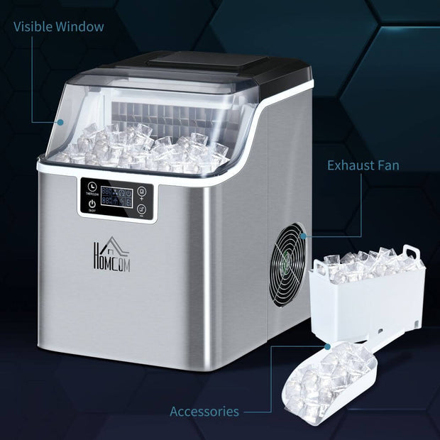 Ice Maker Machine Counter Top Ice Cube Maker for Home 20kg in 24 Hrs HOMCOM