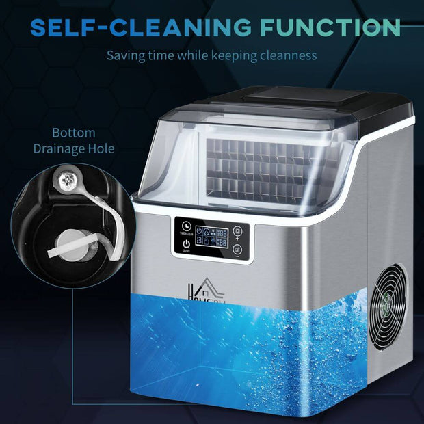 Ice Maker Machine Counter Top Ice Cube Maker for Home 20kg in 24 Hrs HOMCOM