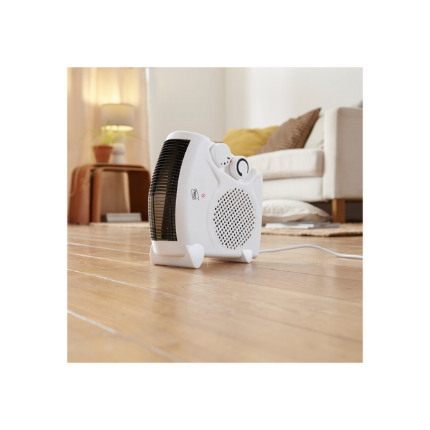 Neo White Electric Fan Heater 2000W Portable Floor or Upright