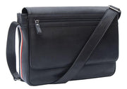 Primehide Mens Leather Messenger Bag Laptop Shoulder Business Tablet Gents 8413