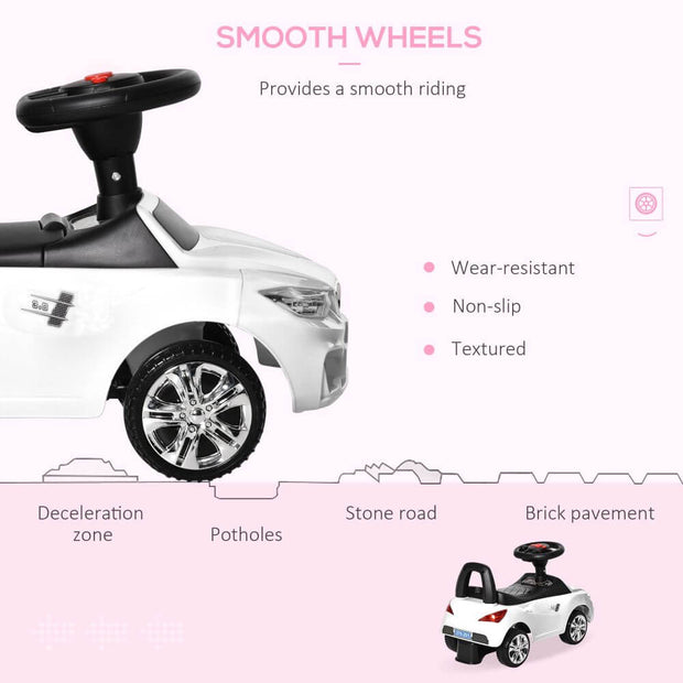 Ride on Car Baby Toddler Walker Foot to Floor Sliding Car Slider White