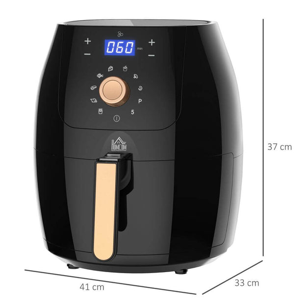 Air Fryer 1700W 5.5L with Digital Display Adjustable Temperature