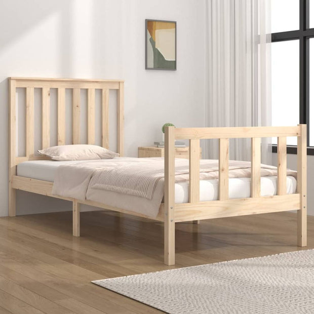 Bed Frame Solid Wood Pine 75x190 cm to 140 x 190 cm