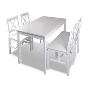 5 Piece Dining Set White