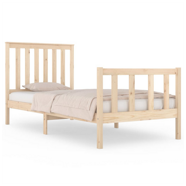 Bed Frame Solid Wood Pine 75x190 cm to 140 x 190 cm