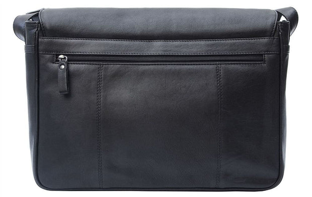 Primehide Mens Leather Messenger Bag Laptop Shoulder Business Tablet Gents 8413