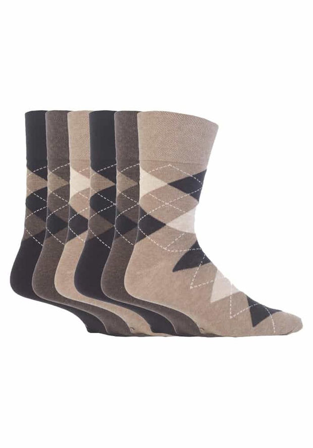 Gentle Grip - 6 Pairs Mens Bigfoot Socks 12-14 UK