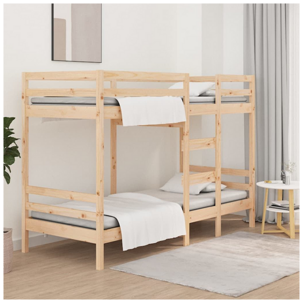 Bunk Bed 75 x 190 cm to 90x200 cm Solid Wood Pine