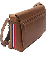 Primehide Mens Leather Messenger Bag Laptop Shoulder Business Tablet Gents 8413