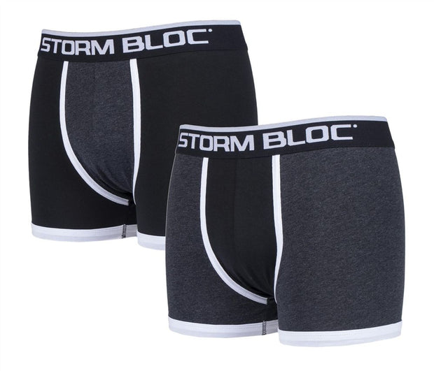 Storm Bloc - 2 Pairs Mens Cotton Boxer Trunks