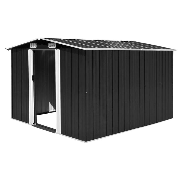 Garden Shed 257x298x178 cm to 257x580x181 cm Metal Green