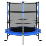 Trampoline with Safety Net Round 140x160 cm Blue