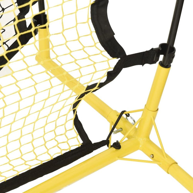 Football Rebounder Net Black and Yellow 183x85x120 cm Polyester