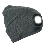 Knit Beanie Hat 4 LED Head Lamp Light Cap Outdoor Hunting Camping Fishing