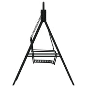 Swing Bench 124 cm Black Steel