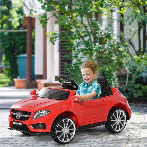 6V Licensed Mercedes Benz Kids Ride On Car W/ Remote Light Music Red