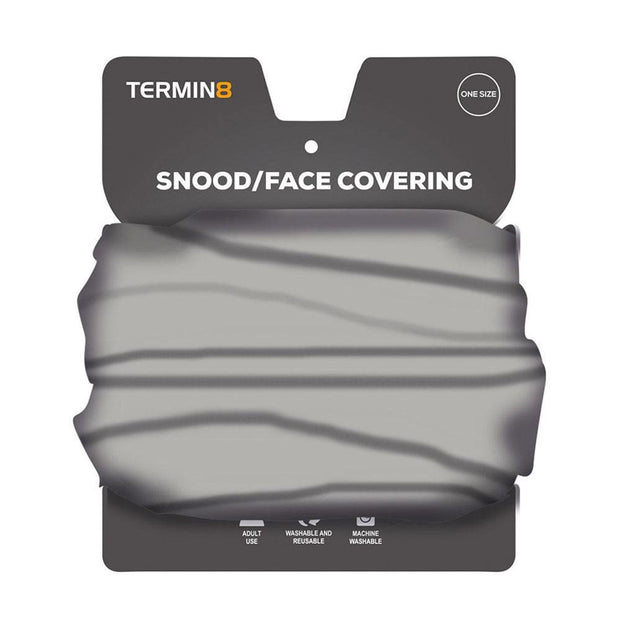 3 Pack Termin8 Snood and Face Covering, Grey Camo, Black & Light Grey