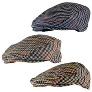 Mens Houndstooth Flat Cap