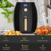 Air Fryer 1700W 5.5L with Digital Display Adjustable Temperature