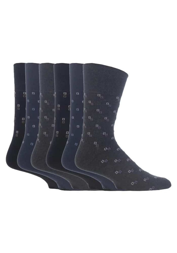 Gentle Grip - 6 Pairs Mens Bigfoot Socks 12-14 UK