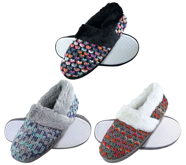 Dunlop - Ladies Slippers - Knitted 8029