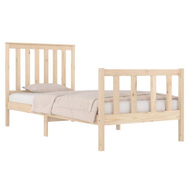 Bed Frame Solid Wood Pine 75x190 cm to 140 x 190 cm