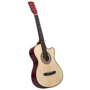 Western Acoustic Cutaway Guitar with 6 Strings 38" Basewood